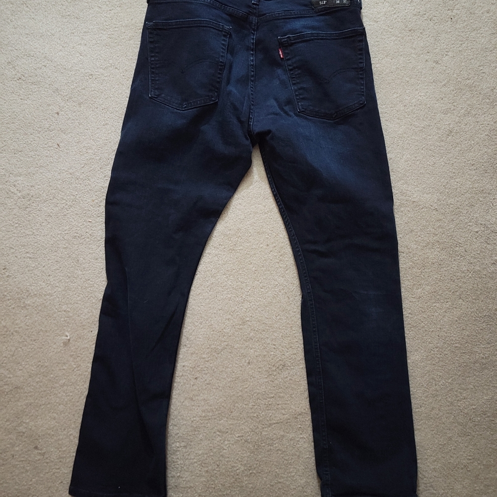 Levi's 513 Stretch Dark Wash Blue 36x32